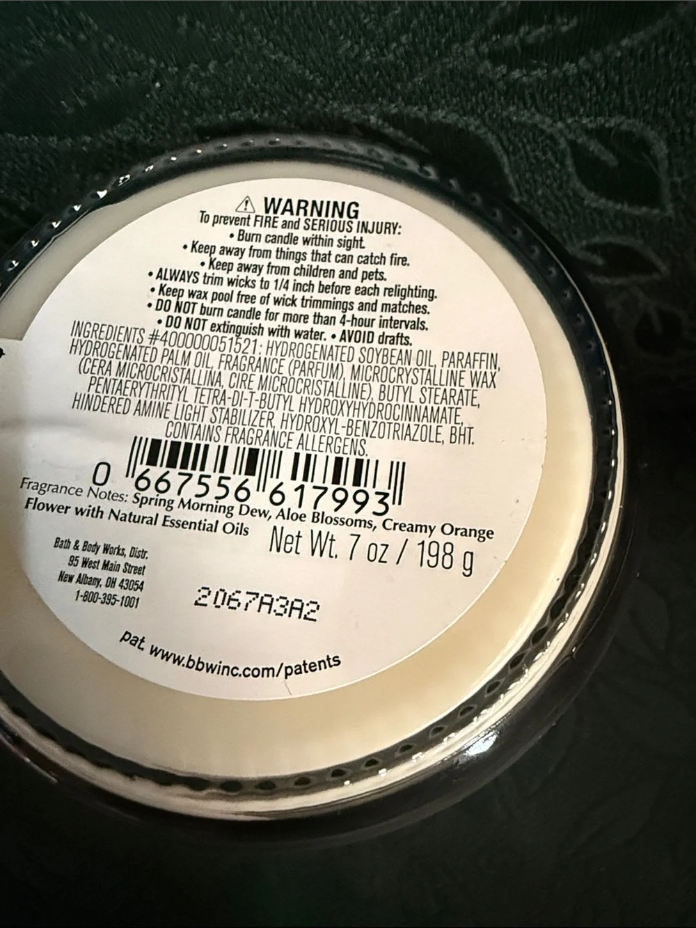 NWT Bath & Body Works Fresh Spring Morning Single Wick Candle.